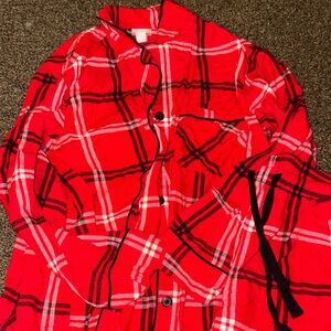 Wondershop Vibrant Red Plaid Pajama Set